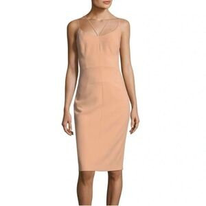 Black Halo Uma Double Strap Sheath Dress in Blush Size 4